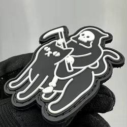 Parche nocturno Hoz Reaper – PVC gancho bucle para equipado