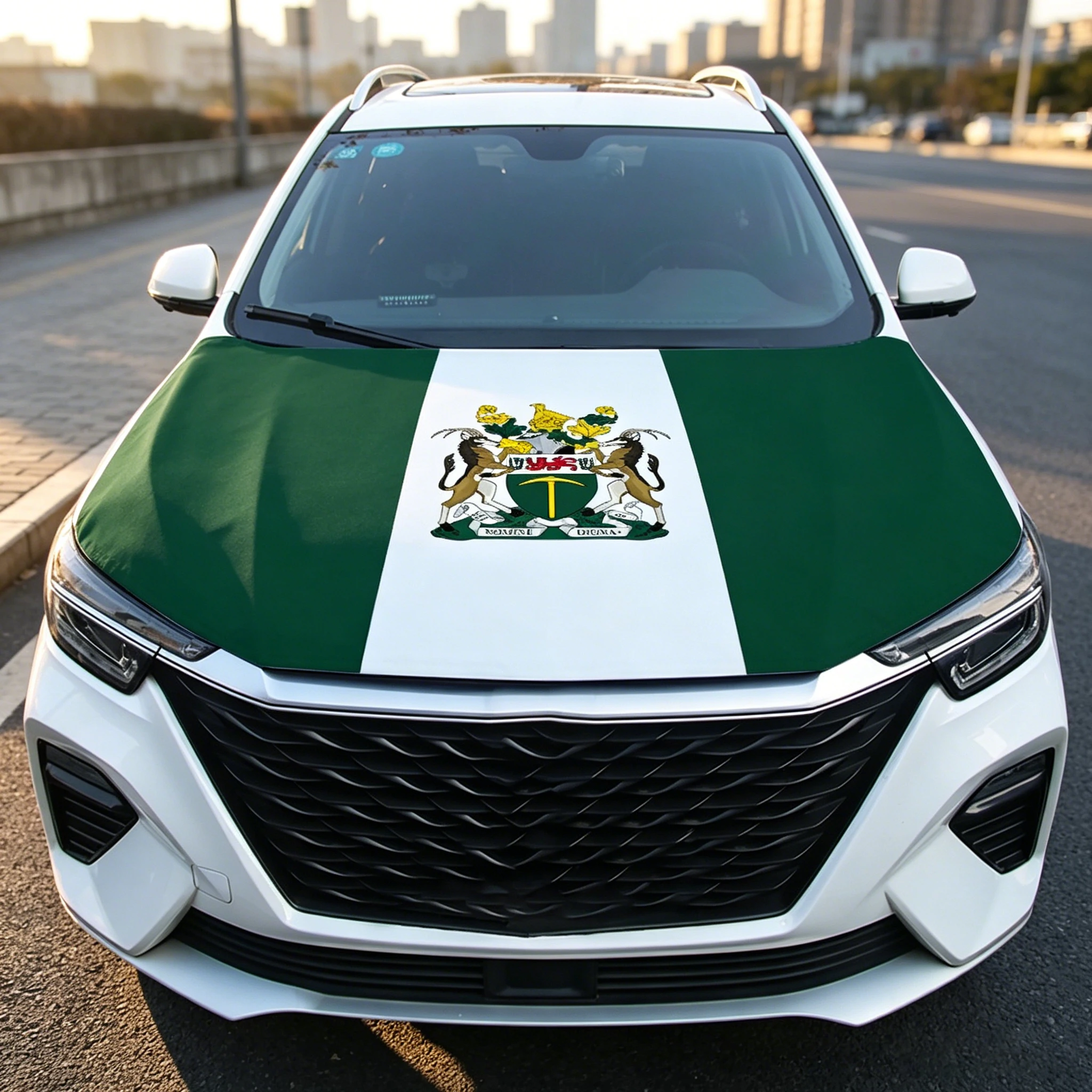 Funda capó coche con bandera Rodesia 1968-1979 textil exterior - imagen 3