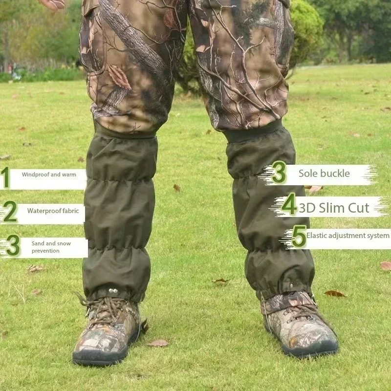 Polainas tácticas impermeables para botas, senderismo y caza, camping - imagen 3