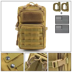 Bolso táctico cruzado exterior con correas MOLLE para insignias