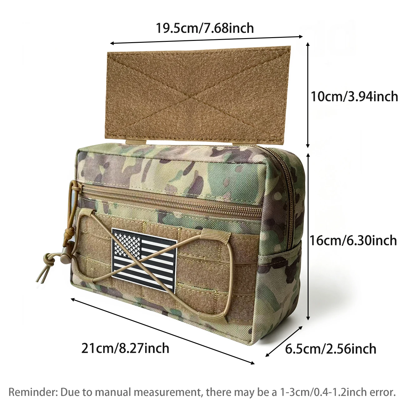 Bolsa abdominal MOLLE 1000D con cinta adhesiva para herramientas y outdoor - imagen 3