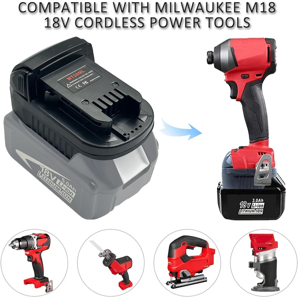 Adaptador convertidor batería Makita a Milwaukee para herramientas tácticas - imagen 3