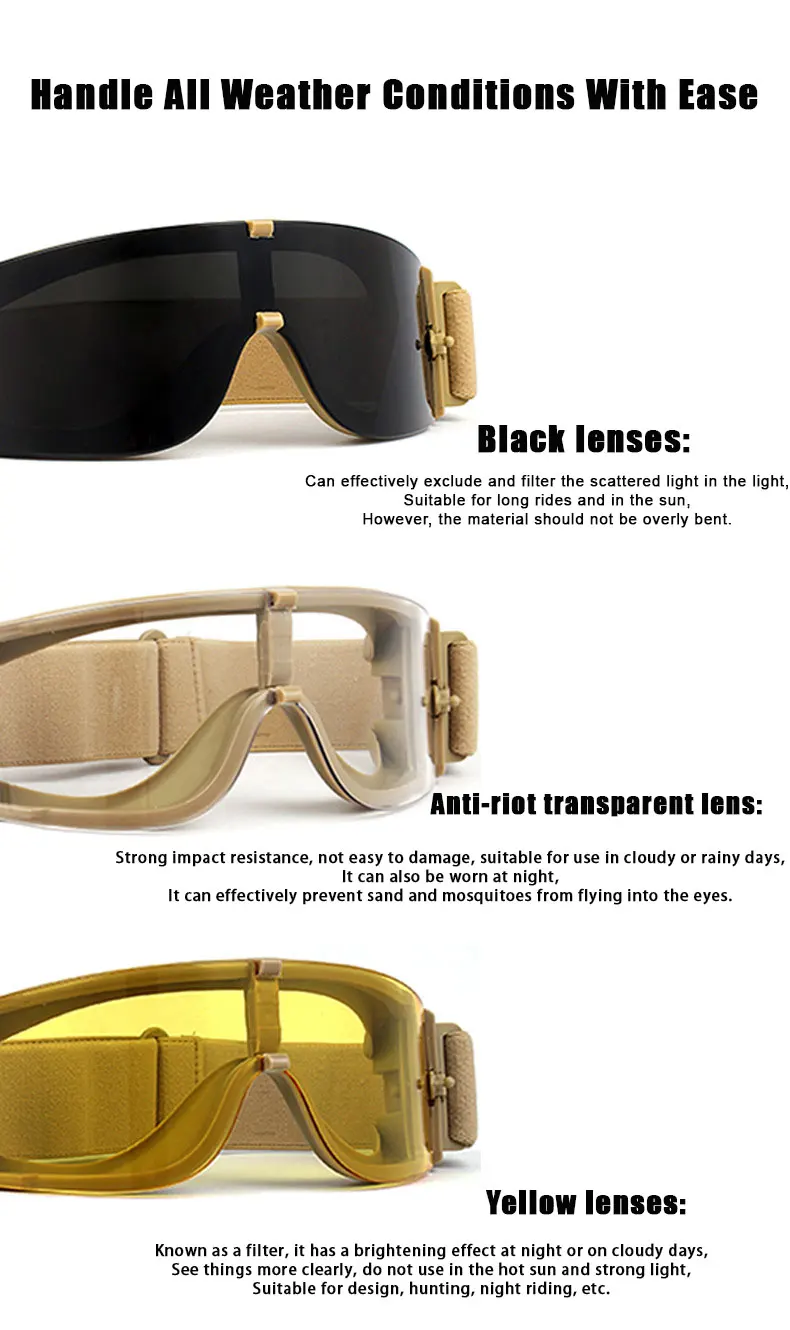 Gafas tácticas JSJM en uso deportivo