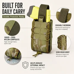 Funda táctica para táser de extracción rápida con clip para cinturón
