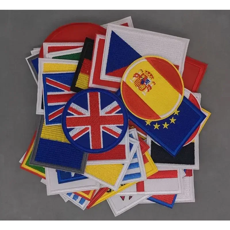 Parche táctico bordado bandera UE redondo para planchar - imagen 3