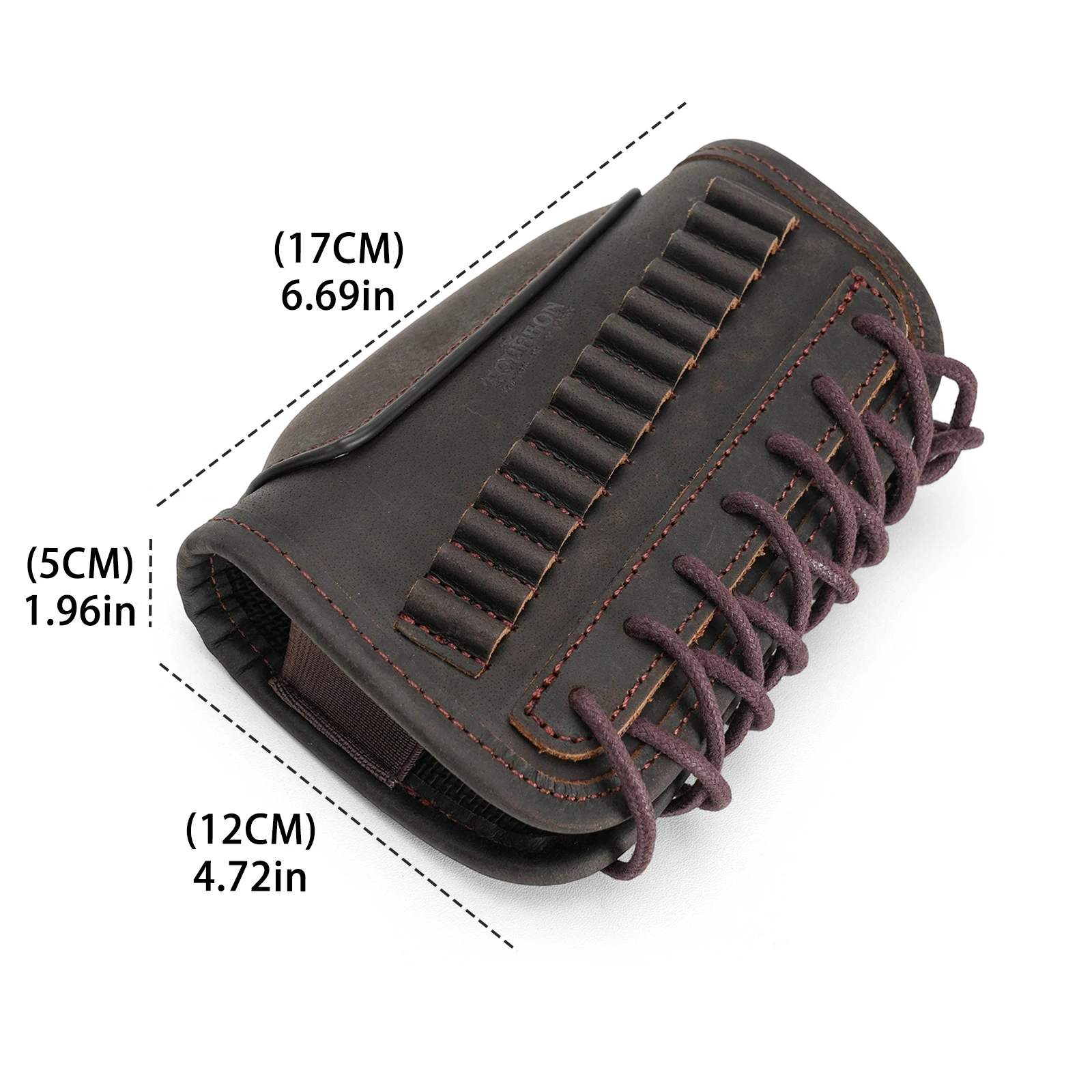 Fundilla culata rifle Tourbon en cuero con soporte mejilla y porta cartuchos - imagen 5