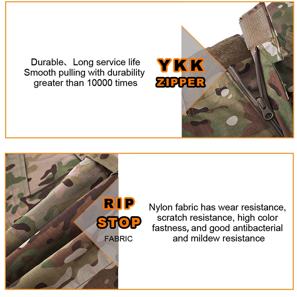 SINAIRSOFT Pantalones tácticos airsoft Multicam G3 con rodilleras - imagen 2