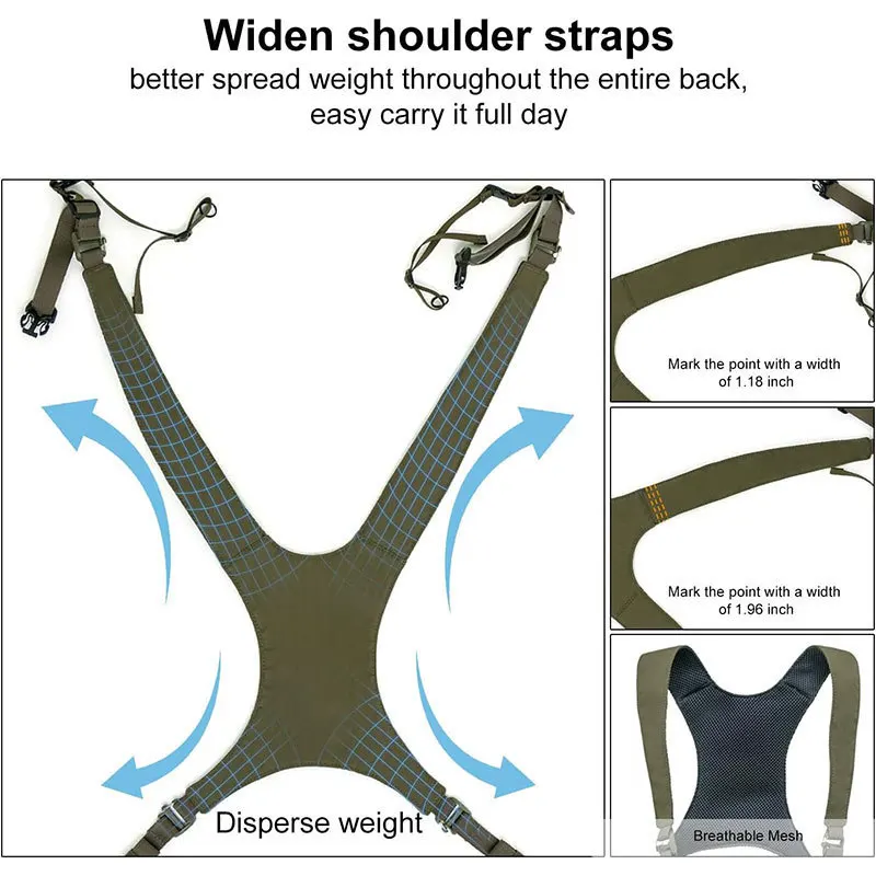 Arnés binocular táctico de pecho impermeable portátil para caza y aves - imagen 3