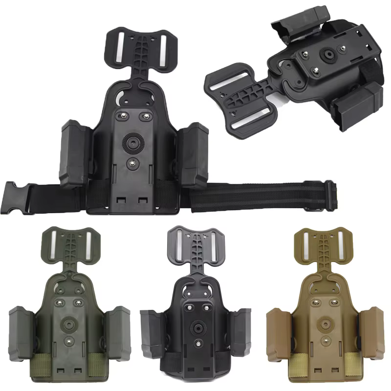 Funda de pierna para pistola 9mm con doble cargador - Glock 17/19 - imagen 2