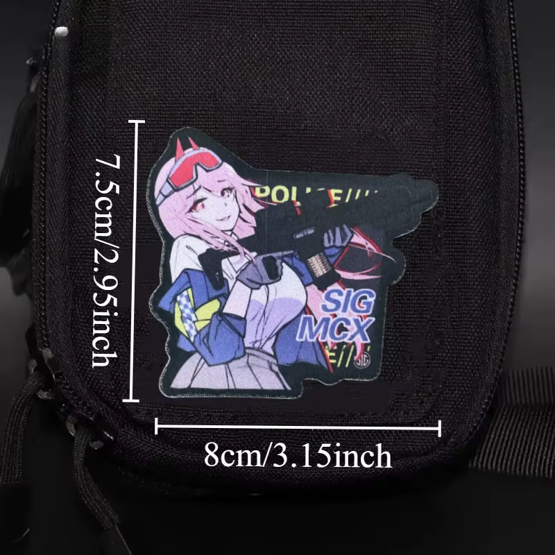 Parche táctico Anime velcro – Insignia moral para mochila o chaleco