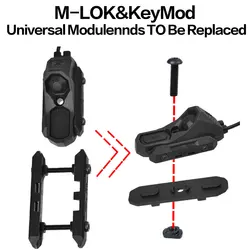 AXON interruptor de presión remoto para linternas Surefire KeyMod/M-LOK