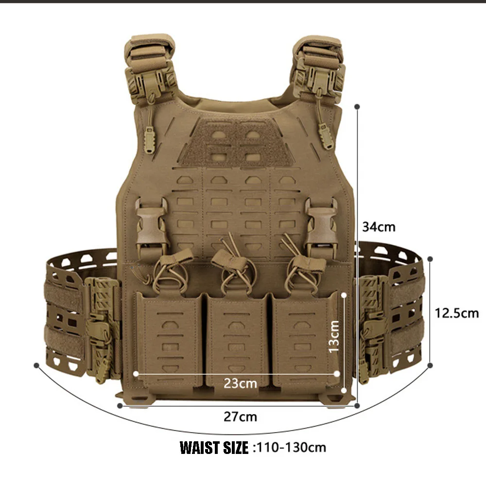 Chaleco táctico modular MOLLE Airsoft de asalto liberación rápida - imagen 4