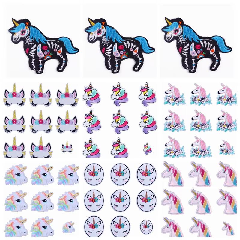 Parches termoadhesivos unicornio bordados – Pack 10 unidades - imagen 2