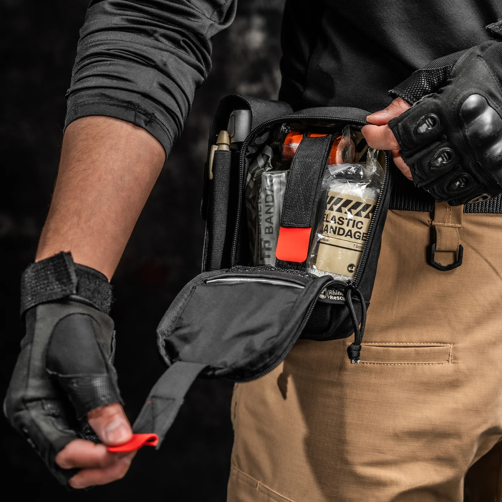 RHINO RESCUE Botiquín IFAK MOLLE compacto para senderismo - imagen 4