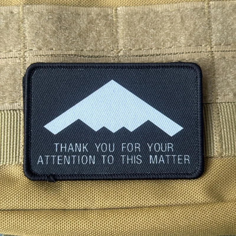 Parche táctico montaña Gracias por su atención – con velcro para mochila - imagen 5