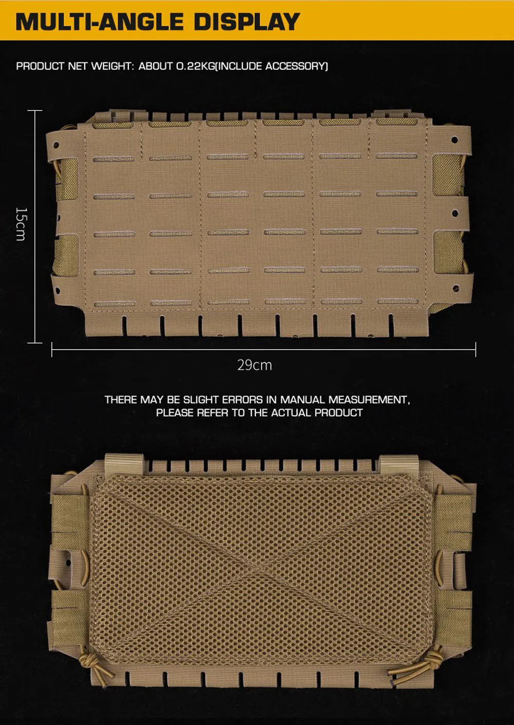 Chaleco táctico ARC V3 con accesorios MOLLE montados
