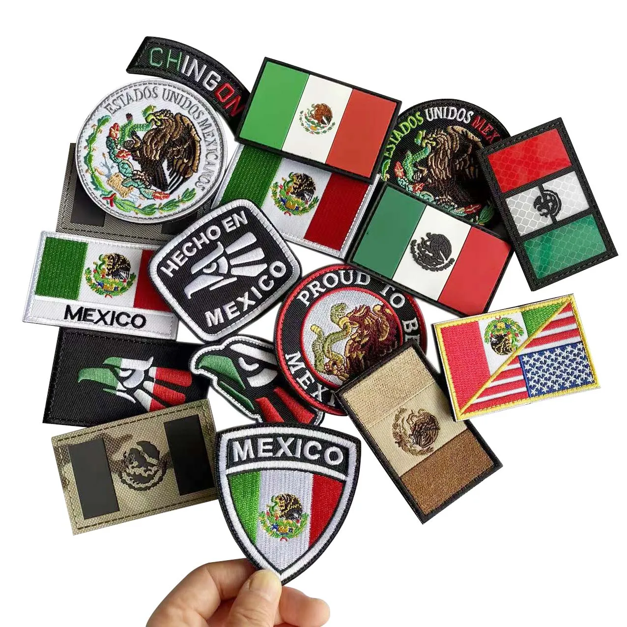 Parche bordado águila mágica bandera nacional Hecho en México táctico - imagen 2