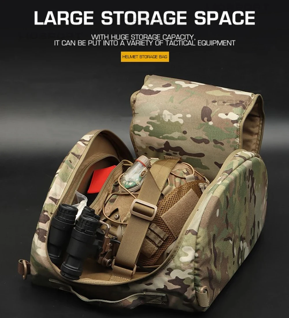 Bolsa táctica multiusos para casco: almacenamiento y senderismo - imagen 4