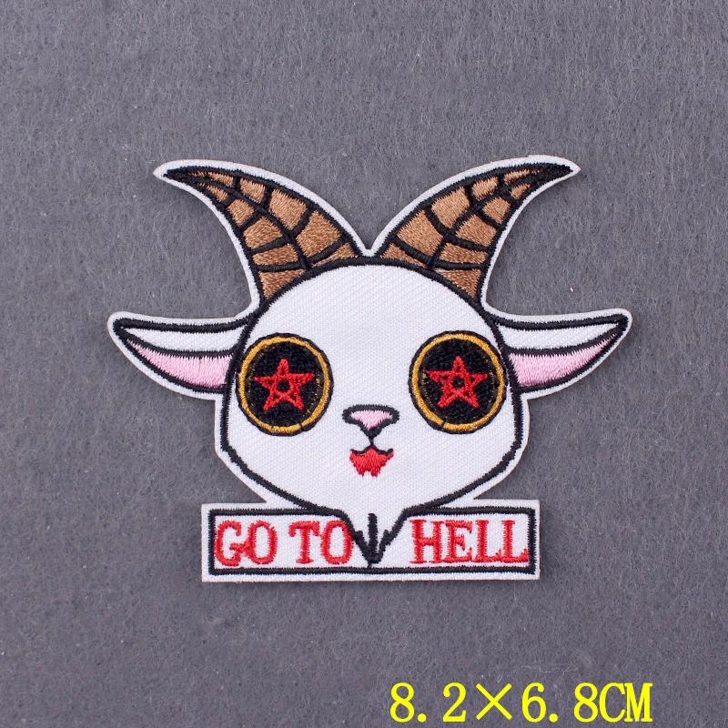 Parche bordado termoadhesivo gato fresco - diseño rayas para ropa - imagen 3