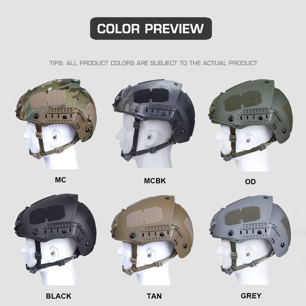 Casco táctico Fuerza Aérea entrenamiento tiro airsoft camuflaje - imagen 5