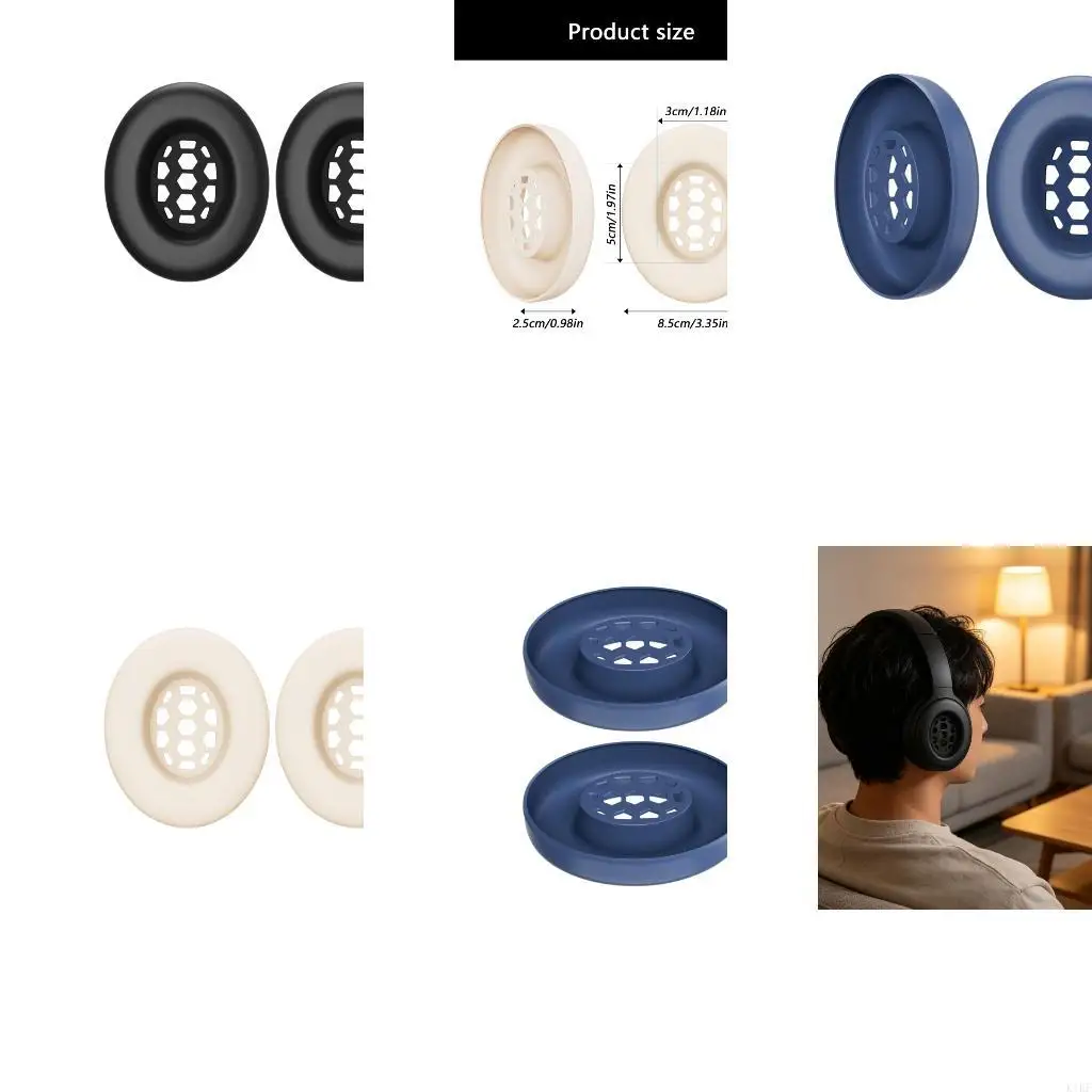 SIMGOT EH500 orejeras transpirables de silicona para auriculares - imagen 5