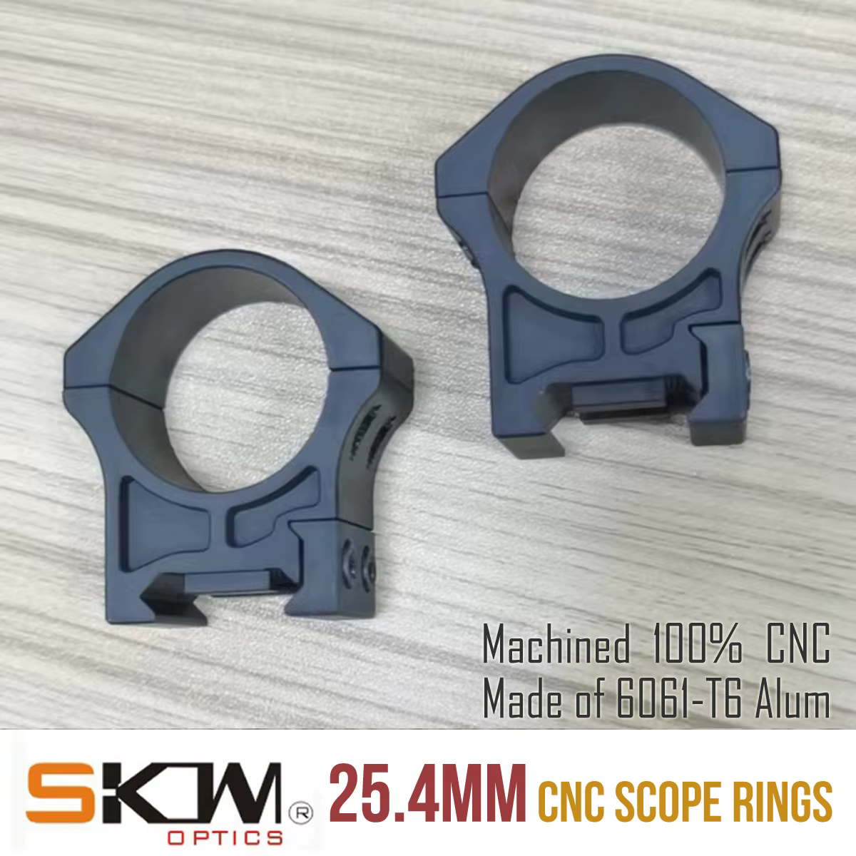 SKWGEAR anillos Picatinny 25,4mm alcance medio CNC resistente - imagen 4