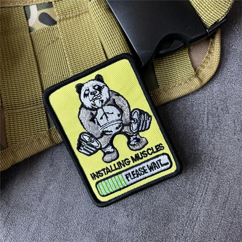 Parche táctico bordado de músculos con gancho y bucle para ropa - imagen 2