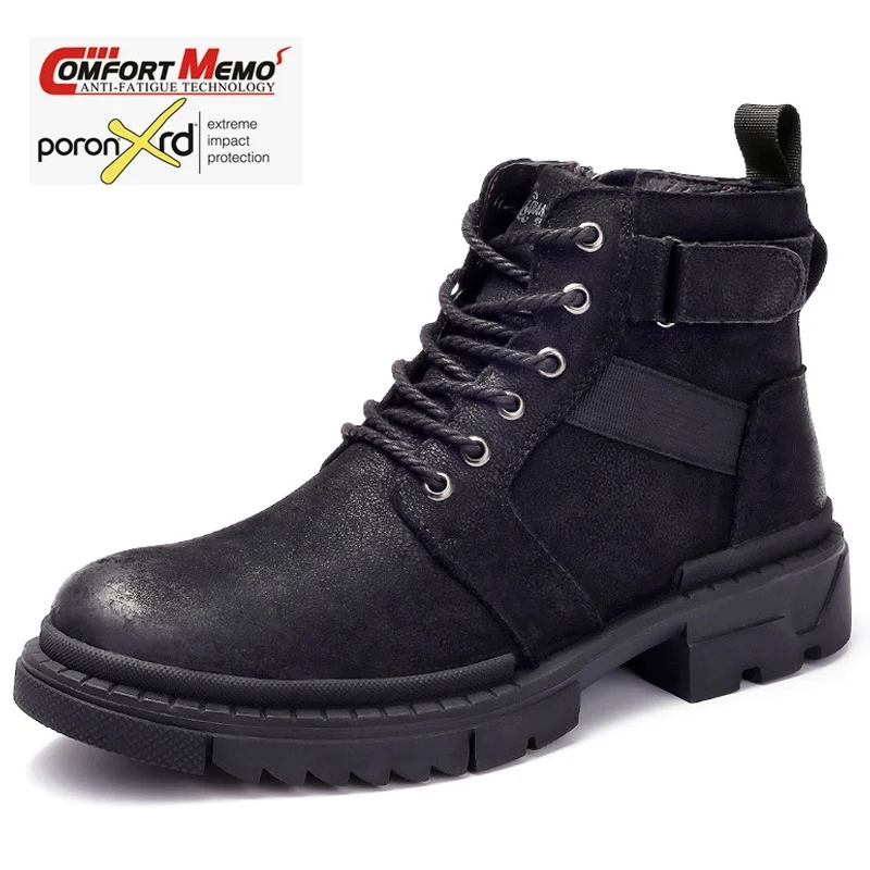 Botas tácticas de combate cuero vacuno transpirables desierto - imagen 5