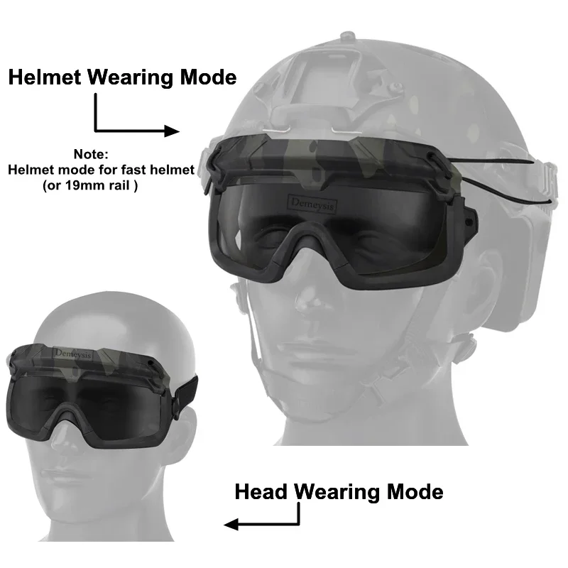 Gafas tácticas antivaho Airsoft y Paintball – Protección ocular resistente - imagen 2