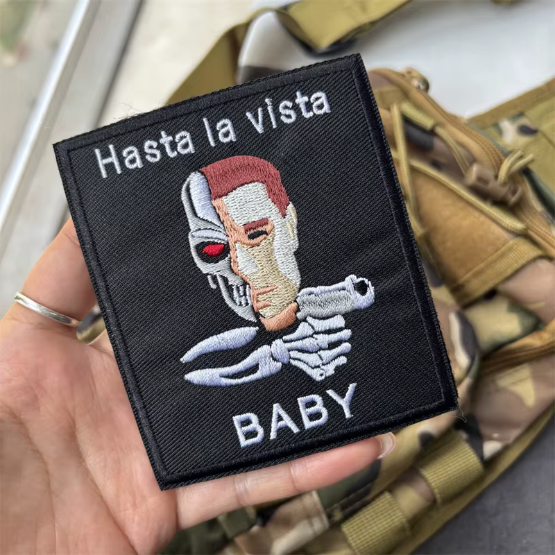 Parche táctico bordado de moral para mochila y brazalete con velcro
