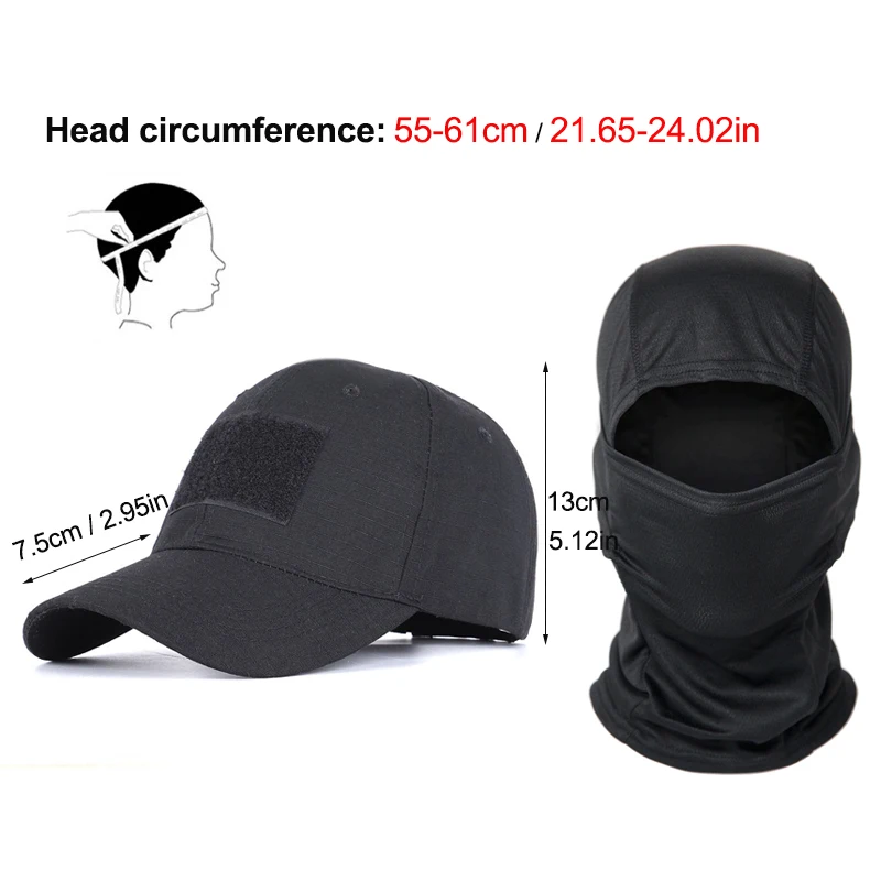Gorra táctica camuflaje transpirable protección solar para pesca - imagen 3