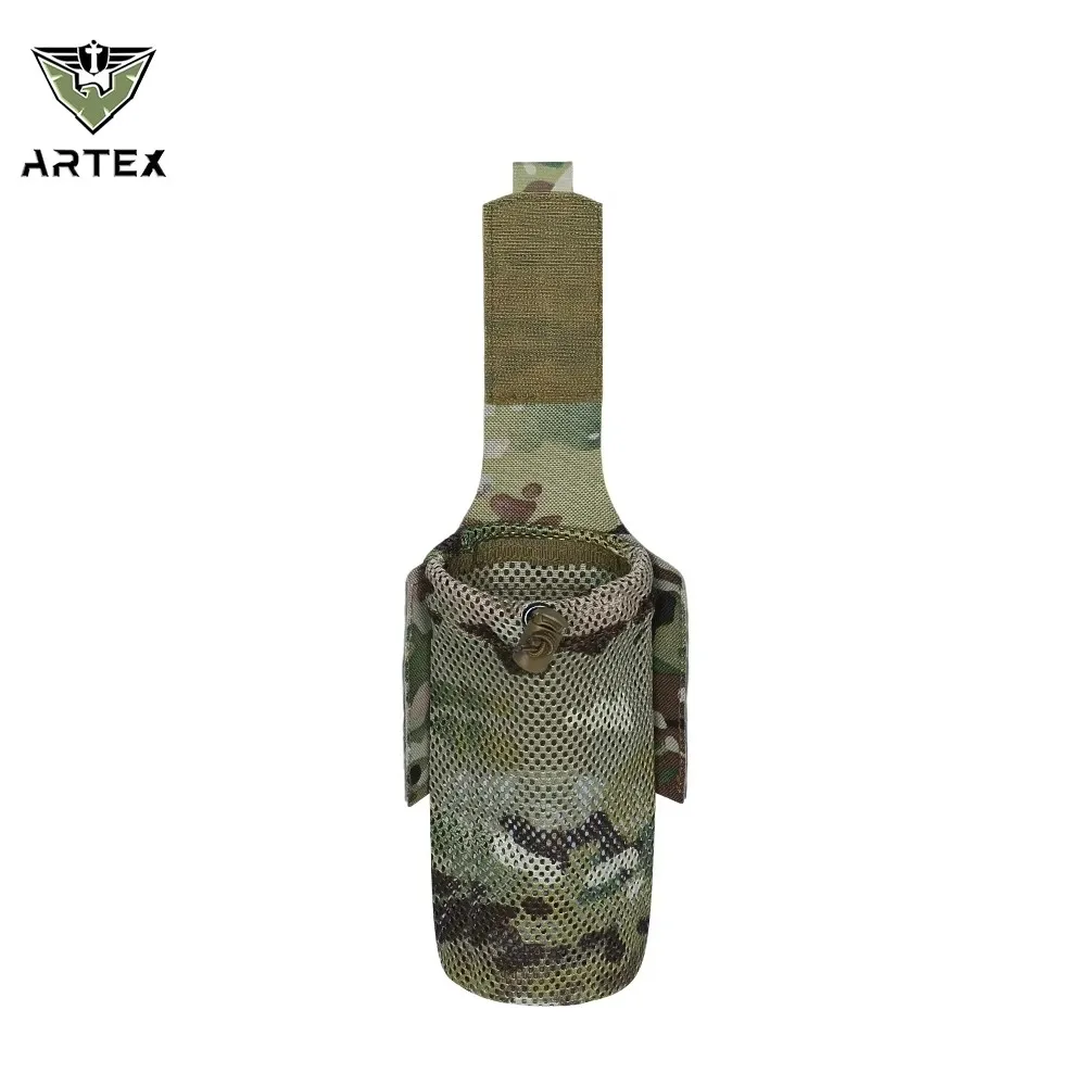 Bolsa MOLLE táctica de nailon plegable con cordón y malla
