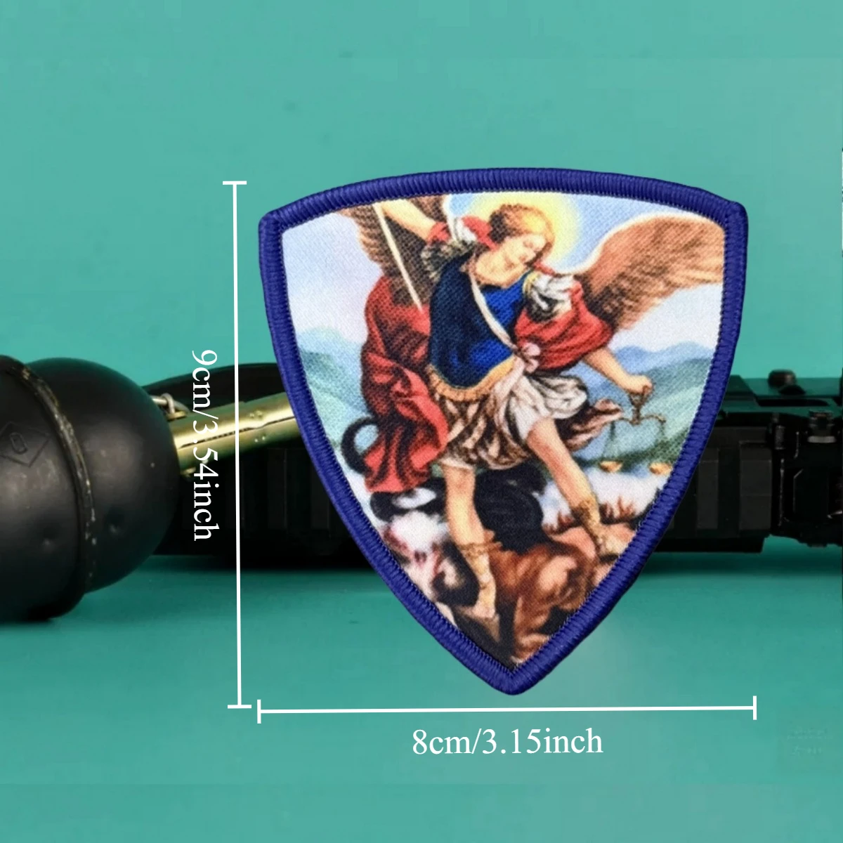 Parche militar Saint Michael chevron – Velcro Hook & Loop