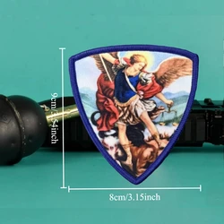 Parche militar Saint Michael chevron – Velcro Hook & Loop