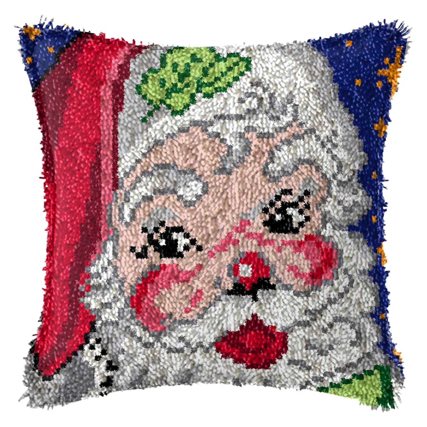 Kit bordado Papá Noel navideño Smyrna – Gancho pestillo para funda - imagen 4