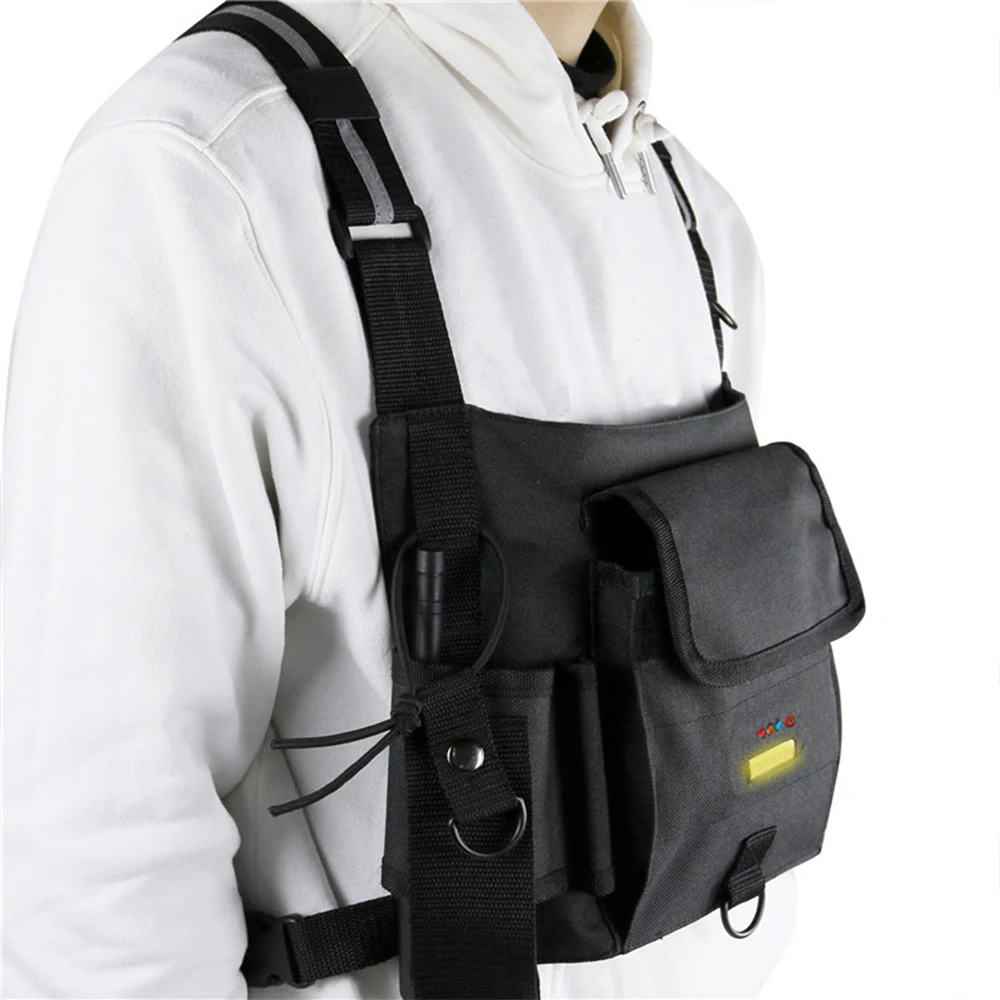 Chaleco táctico ajustable para walkie-talkie – Caza y camping - imagen 5