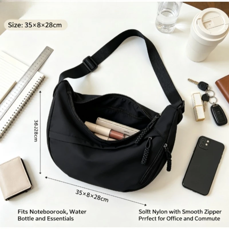 Bolso cruzado dumpling ligero de gran capacidad, para mujer - imagen 5