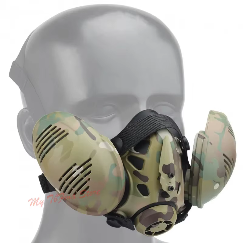 Máscara de gas táctica media cara – Respirador militar protección - imagen 2