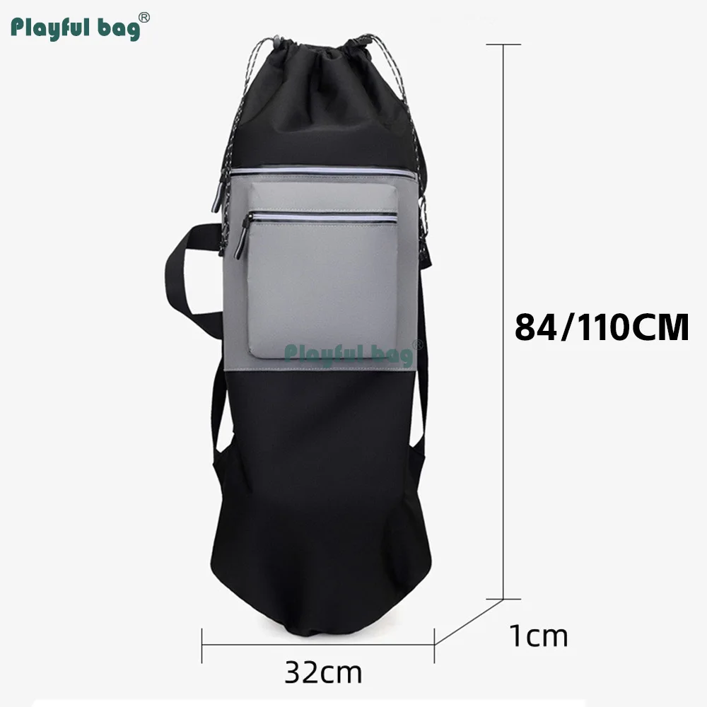 Mochila para monopatín multifuncional con bolsa de transporte