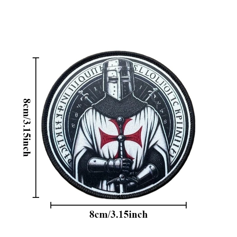 Parche táctico Cruz Templaria con velcro, insignia para mochila - imagen 2