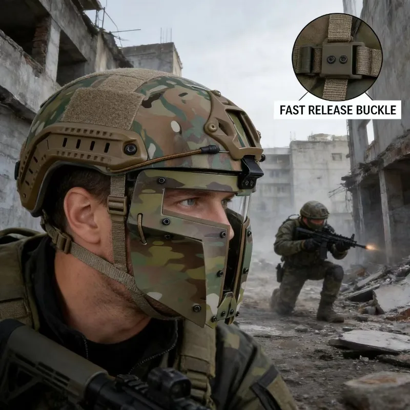 Máscara táctica con lente camuflaje para Airsoft y paintball - imagen 4