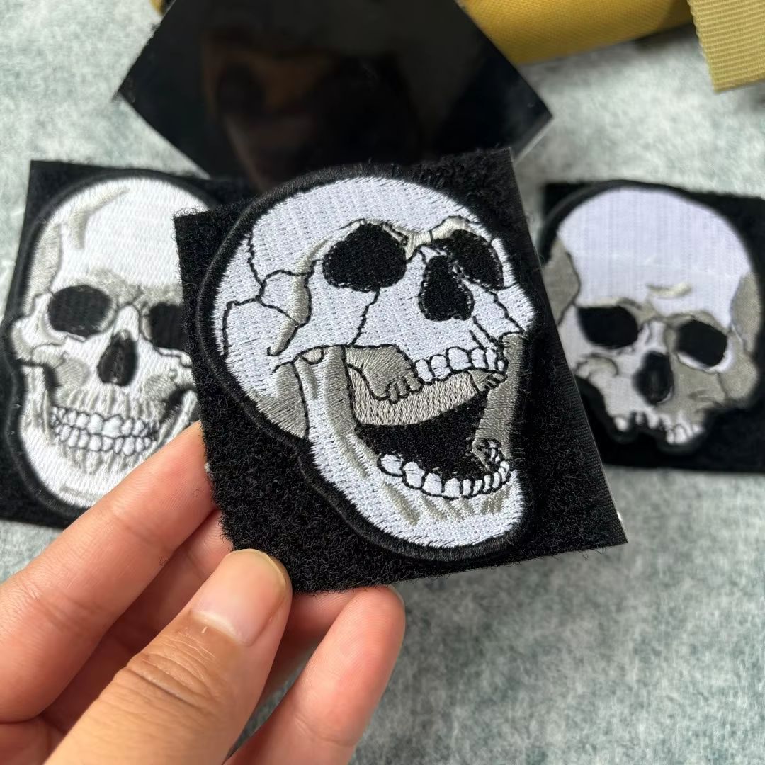 Parche bordado calavera militar – Velcro MOLLE compatible - imagen 5
