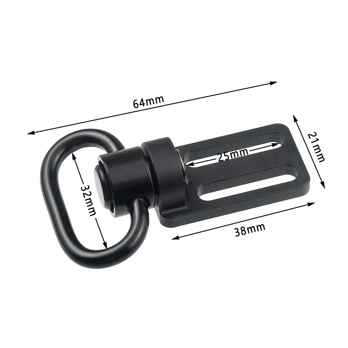 Adaptador de correa táctica 2 a 1 punto compatible con QD - imagen 3
