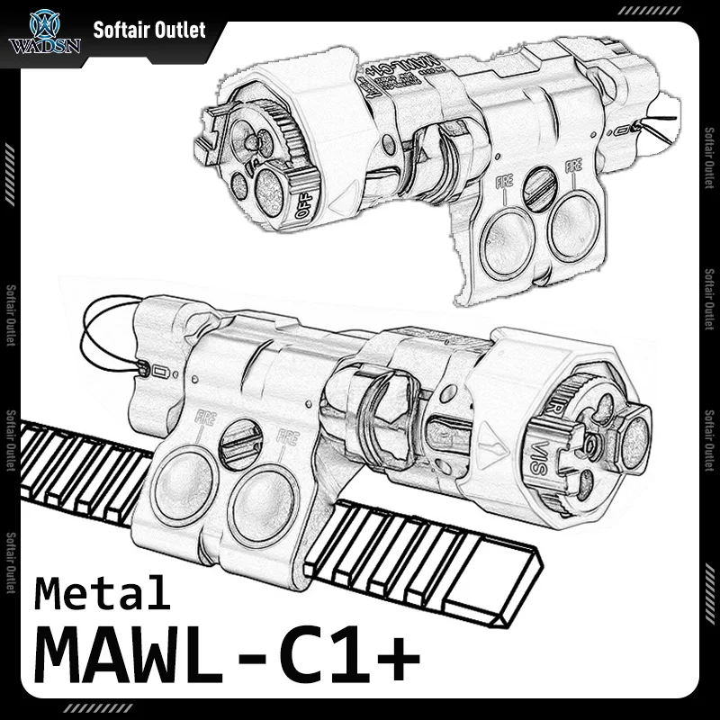 WADSN MAWL-C1+ Linterna táctica IR LED con interruptor de presión - imagen 5