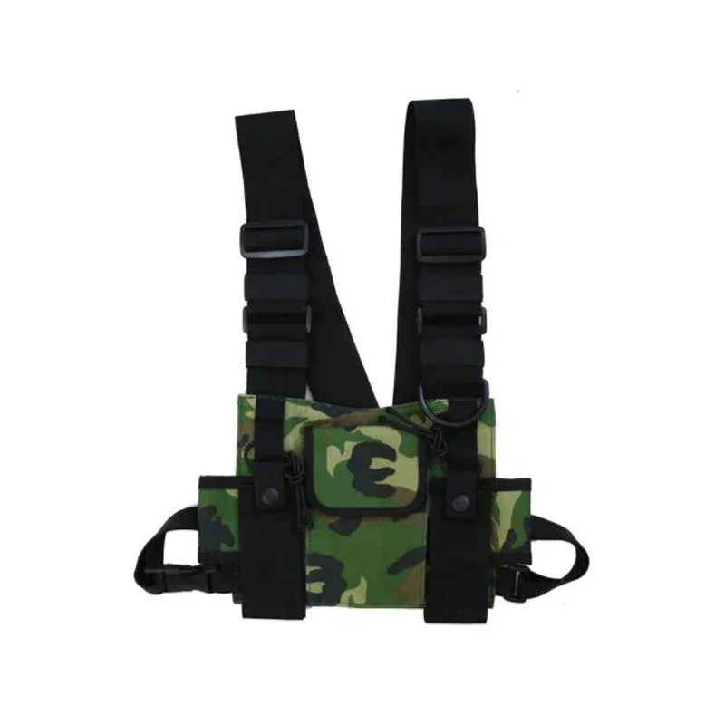 Pechera táctica MOLLE airsoft con bolsa frontal multiusos - imagen 5