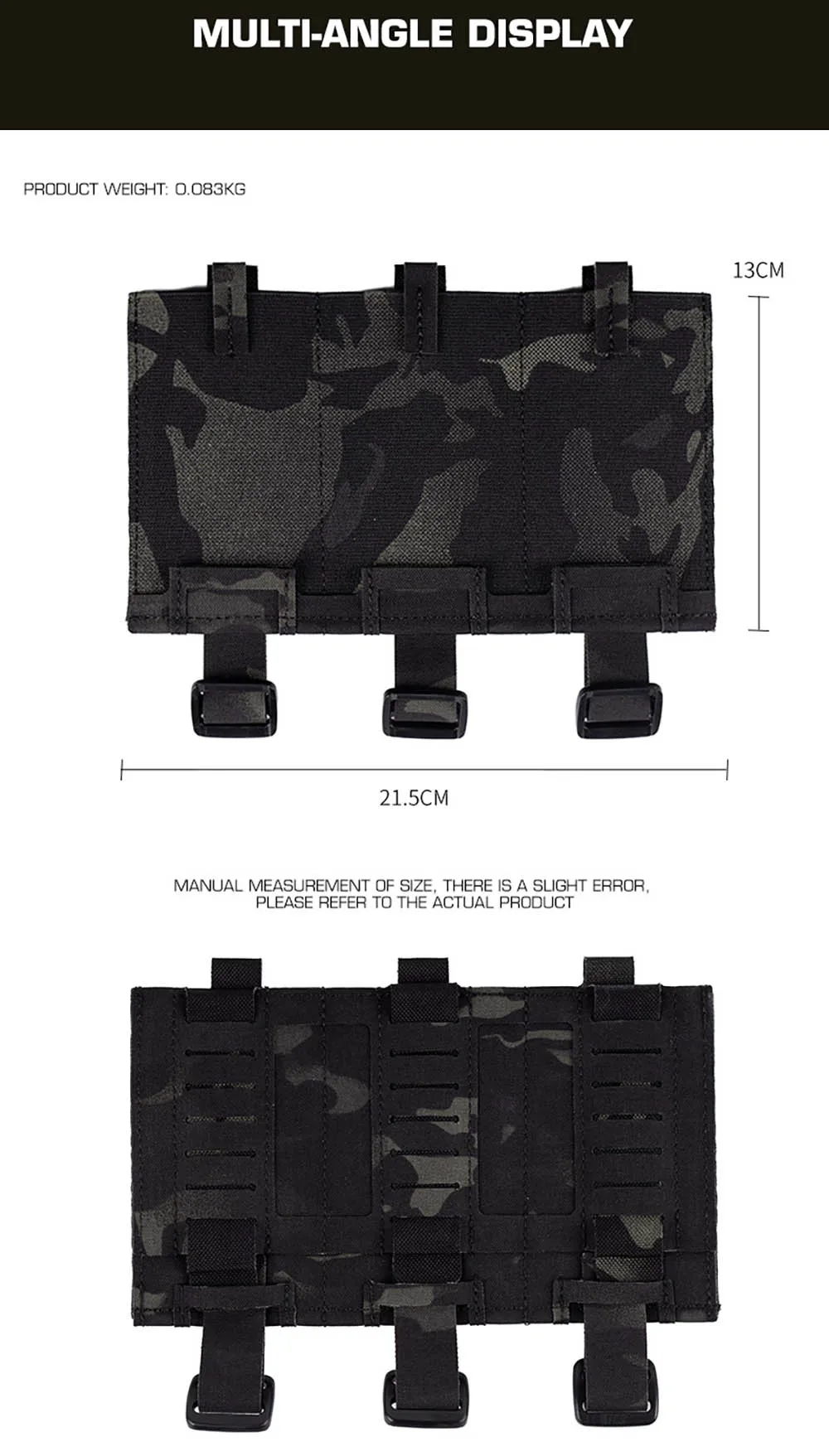 Comparativa de colores disponibles para el panel triple
