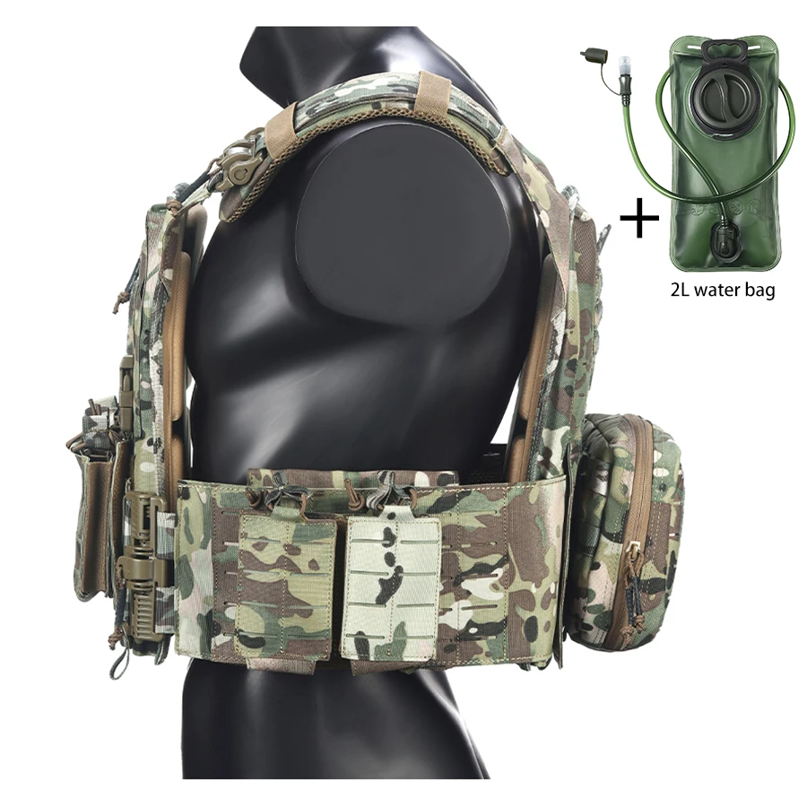Chaleco táctico de secado rápido expandible con bolsa de hidratación - imagen 3