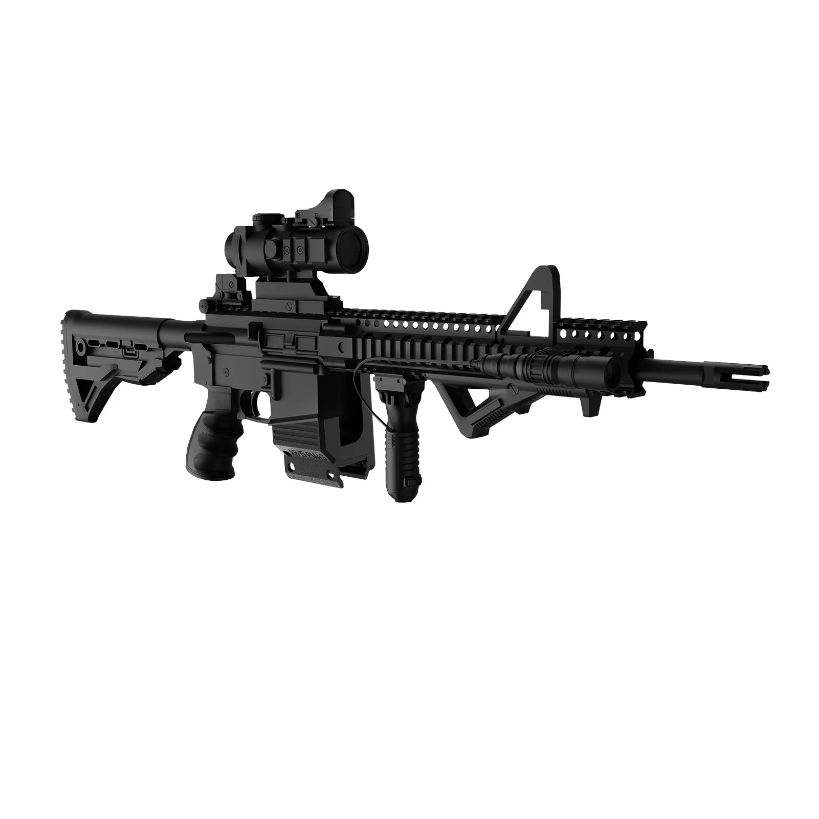 Soporte mural táctico rifle AR-15 – compatibilidad PMAG