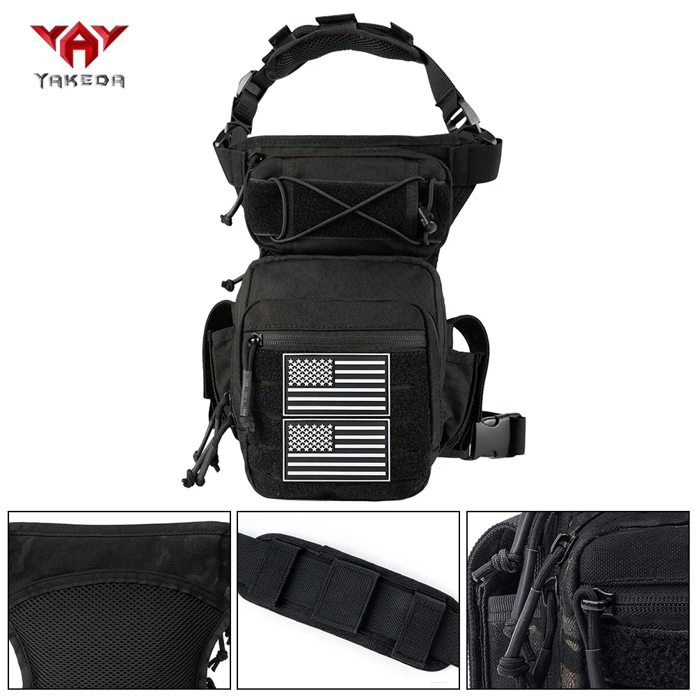 YAKEDA Bolso Pierna Táctico Molle – Multiusos Exterior Compartimentos - imagen 4