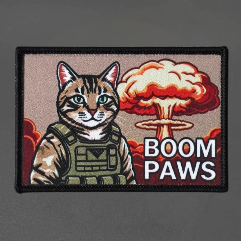 BOOM PAWS parche táctico gato con velcro gancho y bucle - imagen 4